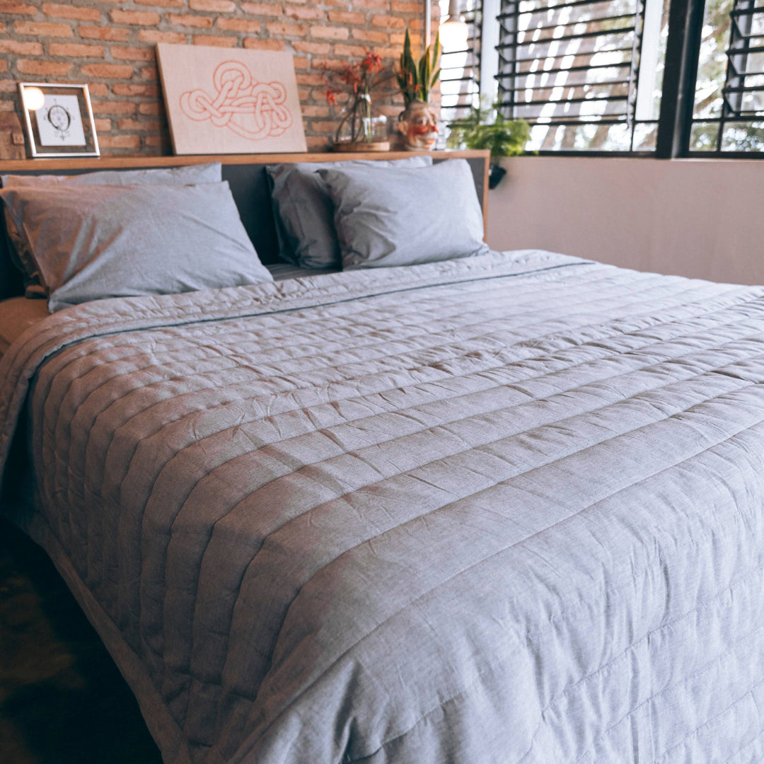 Organic Cotton Quilted Blanket