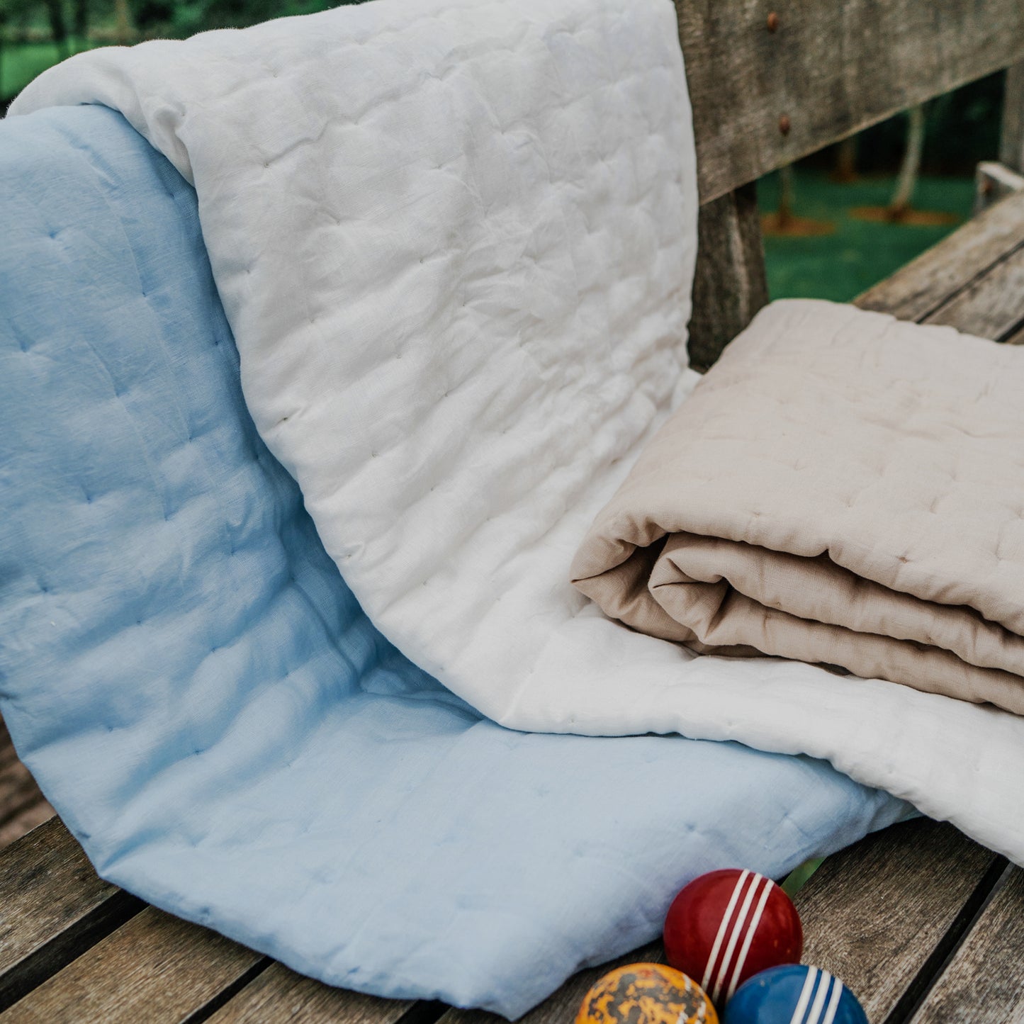 Linen Baby Quilted Blanket