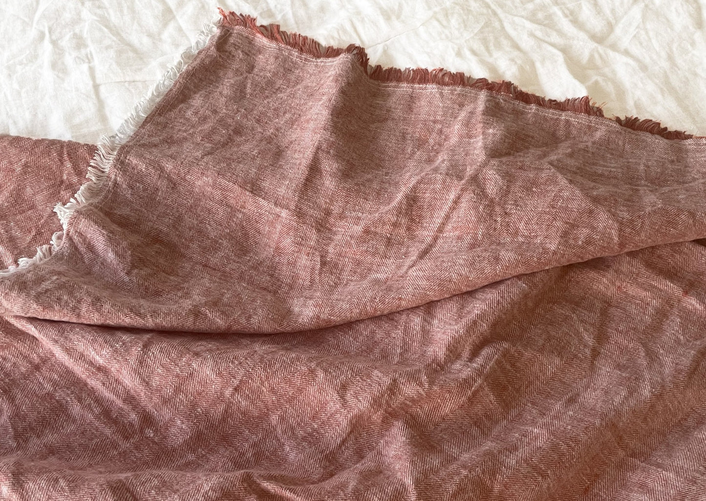 Linen Herringbone Throw